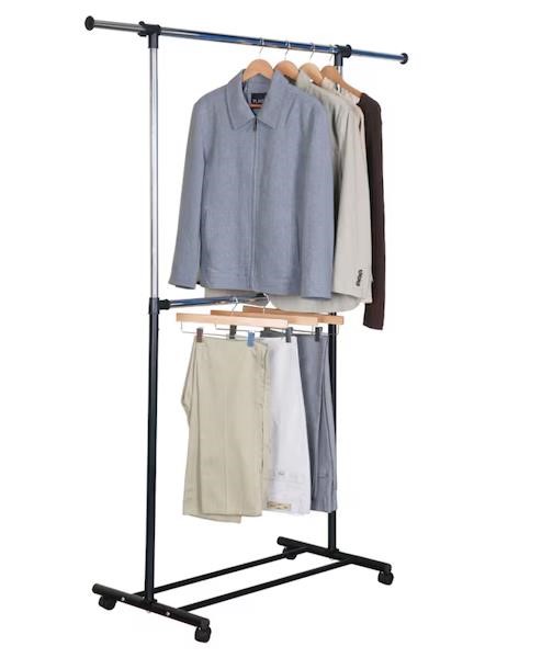STYLE SELECTIONS ROLLING CLOTHING RACK $28