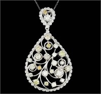 AIGL $ 34,620 6.85 Ct Diamond Pendant Necklace