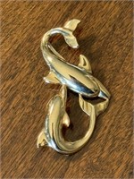 14K Gold Dolphin Necklace Slide