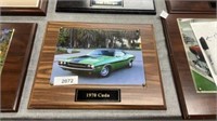 Charger, 1970 Cuda picture plaque