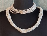 Three Strands Pearl Necklaces