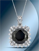 $7633  14k Gold 11.15 cts Diamond Pendant