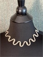 Serpentine Rhinestone Vintage Necklace
