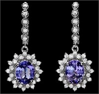 $ 14,835 6.20 Cts Tanzanite Diamond Earrings