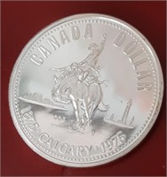 1975 Calgary Stampede Silver .50 Dollar