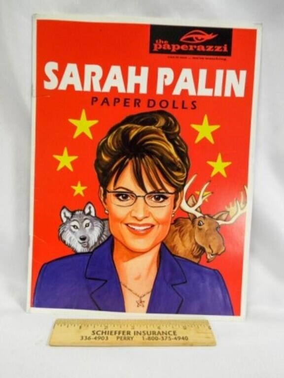 Sarah Palin Paper Dolls & 6" Ruler Wooden