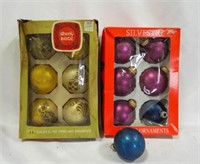 Vintage Box of Shiny Brite Christmas Ornaments &
