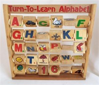 Wooden Turn-To-Learn Alphabet and Count up to 8
