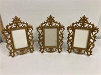 3 cast iron 5” picture frames the same