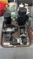 Canon AE-1 and lenses