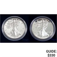 2010 US 1oz Silver Eagle Proof Coins [2 Coins]