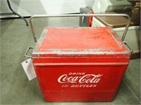 Metal Coca Cola Cooler - 20"Wx12"Dx16"H