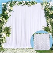 New (Size 60" X 76") White Backdrop Curtain for