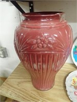 Lg. Burgundy Vase - 16"H