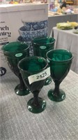 Noritake sweet swirl green glass cups