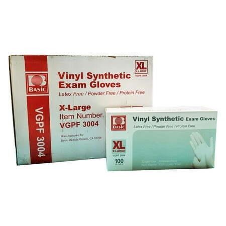 Basic Vinyl Synthetic Exam Gloves VGPF3004  Powder