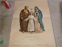 Affiche religieuse des années 1800