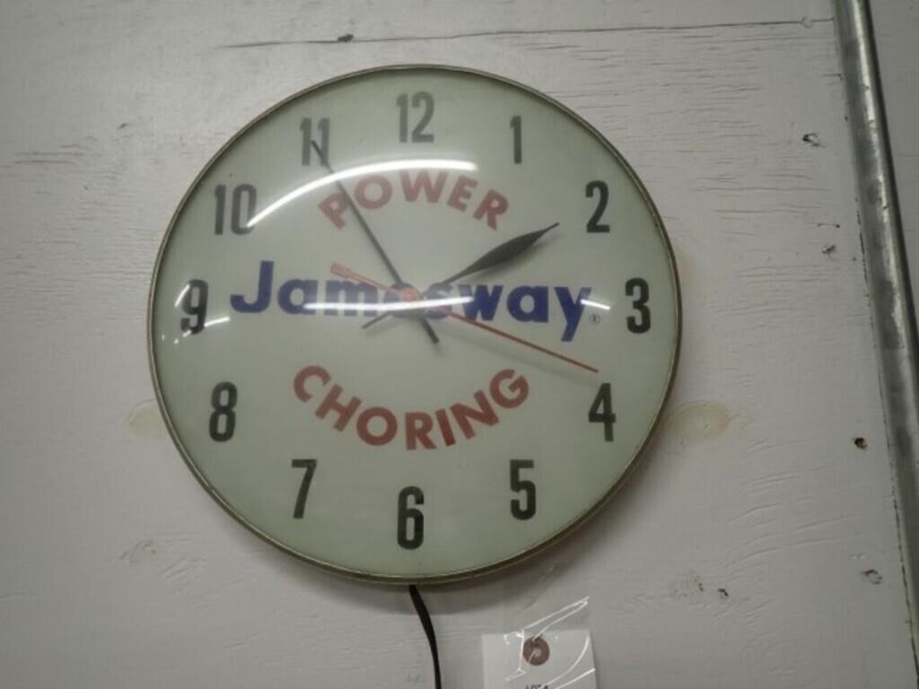 Power Choring Jamesway Clock - 13"Diameter