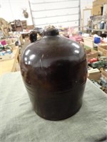 Brown Stoneware Jug - 8" Diameterx12"H
