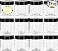 TUZAZO 4 Oz Plastic Container Jars with Lids and