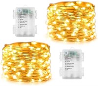 2 Pack Fairy Lights Battery Operated 200 LED 66Ft