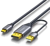WJESOG DisplayPort to USB C Cable 6.6ft 4K@60Hz