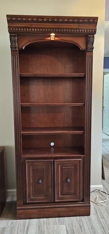 Parker House Lighted Bookcase #407 32×80×13.5"