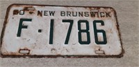 1960 N.B. Farm License Plate
