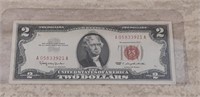 1963 Red Seal US 2 Dollar bill
