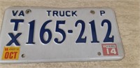 Virginia Truck License plate
