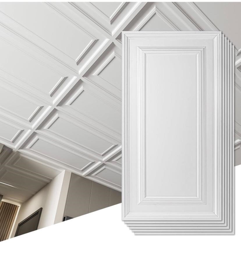 $140 24”x48” white ceiling tiles glue or float