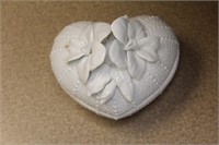 Ceramic Heart Trinket Box