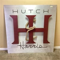 5’ by 5’ HUTCH & HARRIS RESTAURANT W-S,NC SIGN,