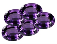 Genuine 5x3mm Oval Dark Purple Amethyst 5pc