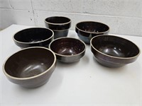 Large Lot of Crock Bowls 7"-8.5" Wide