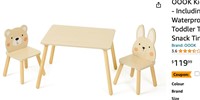 OOOK Kids Wood Table and Chair Set