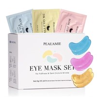 PEAUAMIE Under Eye Patches (30 Pairs) Gold Eye