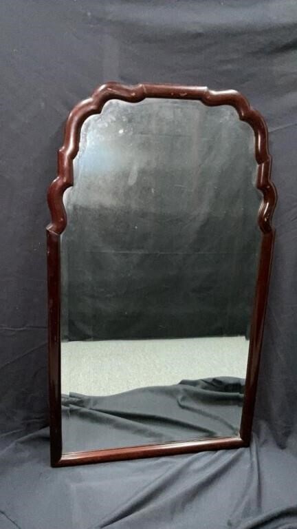 Large antique beveled wall mirror
