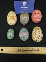 (6) Beautifully Hand-Painted Pysanky Easter Eggs