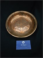 French 9" Shallow Copper Collander or Strainer