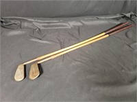 (2) Columbia Special Hickory Shaft Golf Clubs