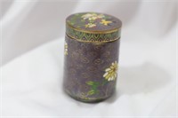 A Chinese Cloisonne Cylinder Trinket Box