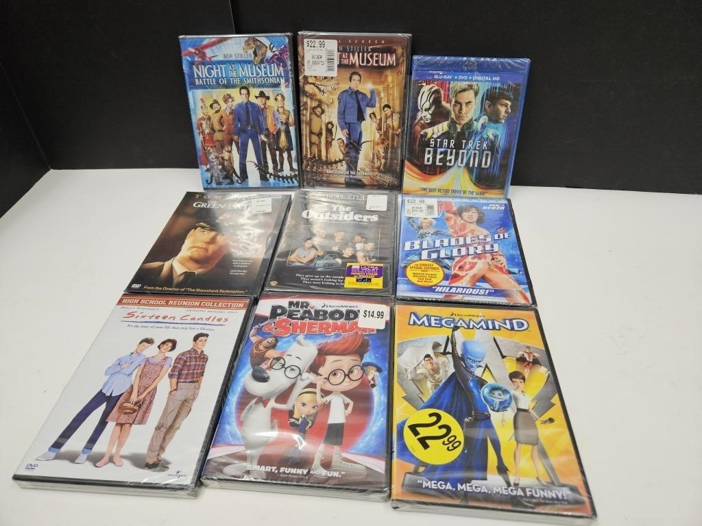 9 NEW Sealed DVDs