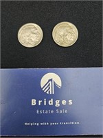 1936 and 1937 US Buffalo Nickels