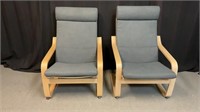 Pair, Contemporary Birch Veneer Chairs