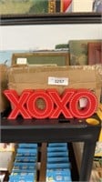 4 XOXO wooden signs