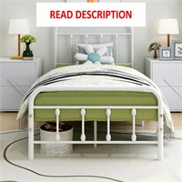 Queen Metal Bed Frame  White