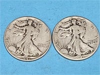 1941 Silver Walking Half Dollar Coins