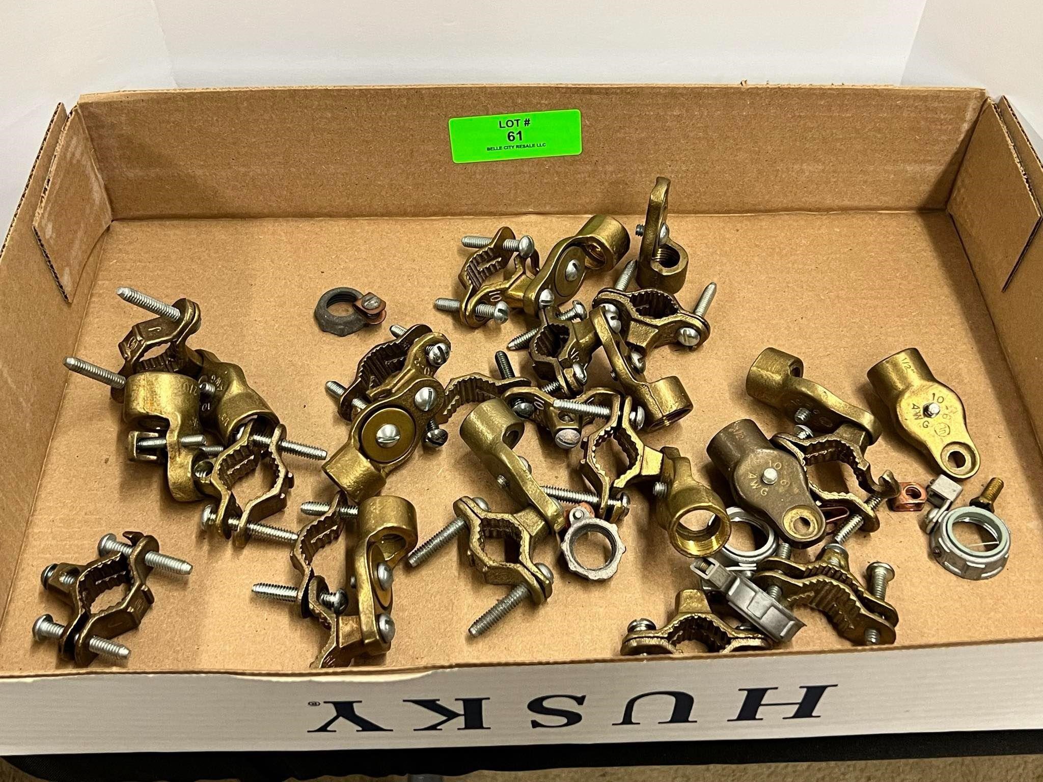 Box Lot - Vintage Brass Wire Connectors