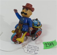 Marx Western Mechanical Tin Wind-Up Tricycle